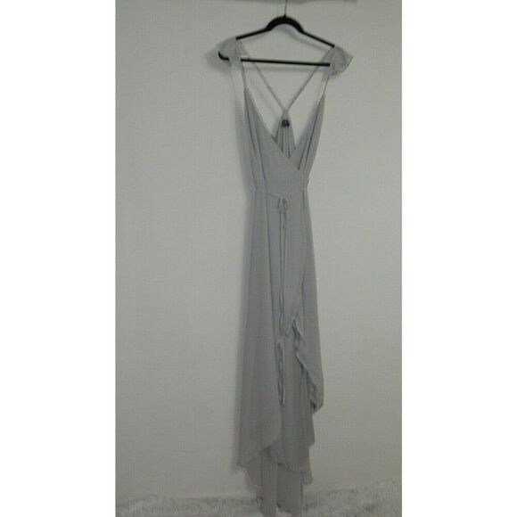 Lulu's Dress Here's to Us‎ Gray High-Low Wrap Dress Size X-Large - Picture 6 of 12